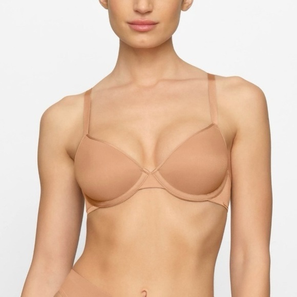NWT Skims Weightless Demi Bra 46D Ochre Underwire Lightweight Breathable - Picture 1 of 9